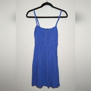 Express Cerulean Blue Sundress Spaghetti Straps Smocked Back Women's Size XS